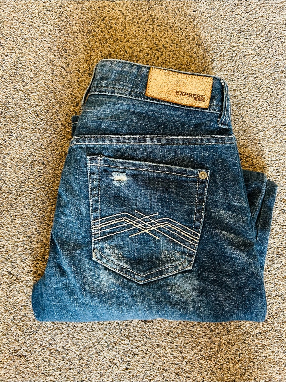 Express Women’s Blue Boyfriend Jeans